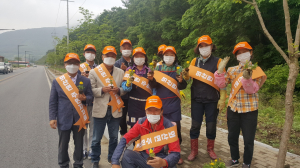 부여 외산면 주민자치회, 가로변 꽃길 조성